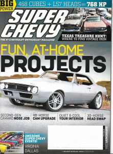 SUPER CHEVY 2011 OCT - CAMARO NOSE JOB, 468+LS7 HEADS FOR MORE HP, '67 CAMARO